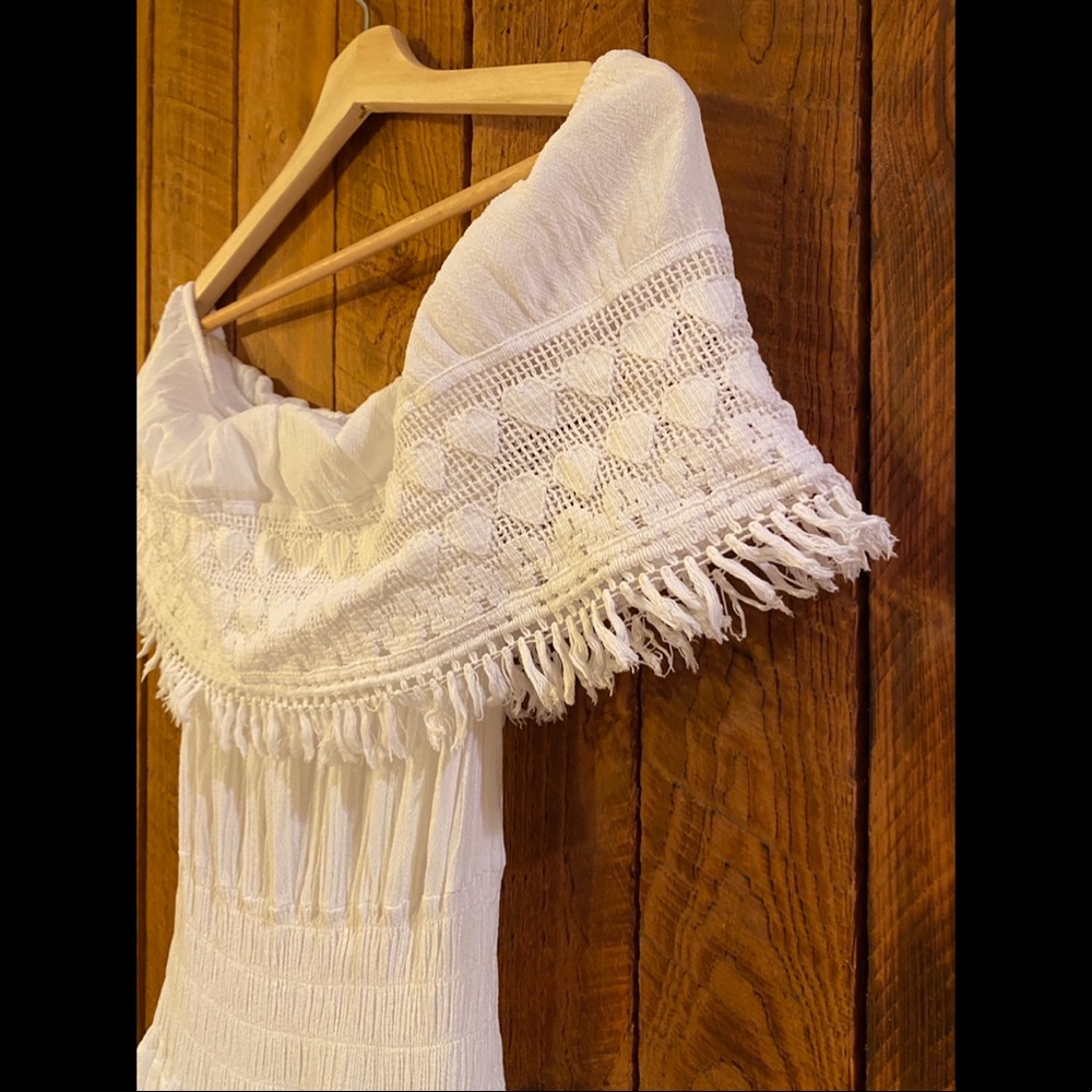 White linen dress